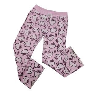 Hello Kitty Sanrio Girls Sweatpants Sz Large 12-14 AOP Pajama Loungewear Cute